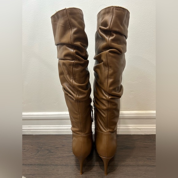 SCHUTZ - Ashlee Up Knee High Slouchy Nappa Leather Boot Size 5 - Picture 9 of 16